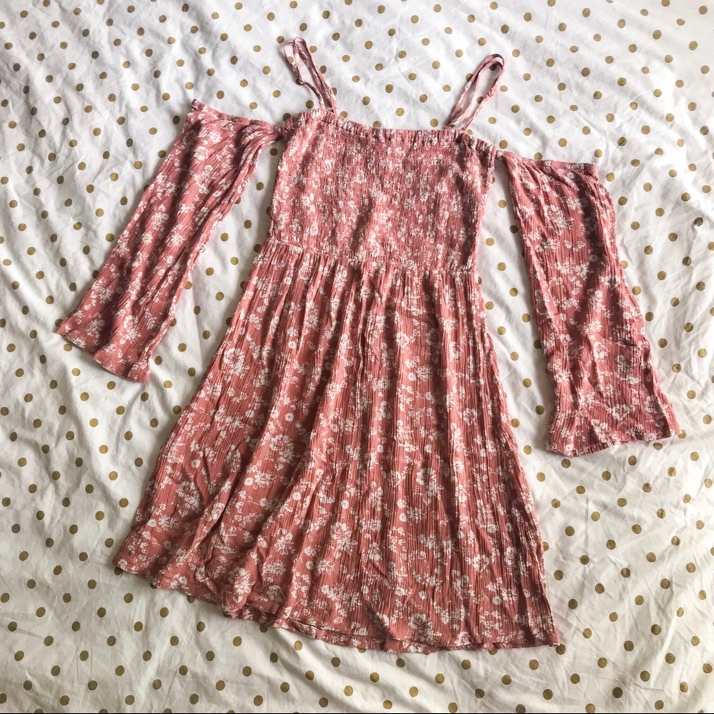 Cold Shoulder Floral Dress